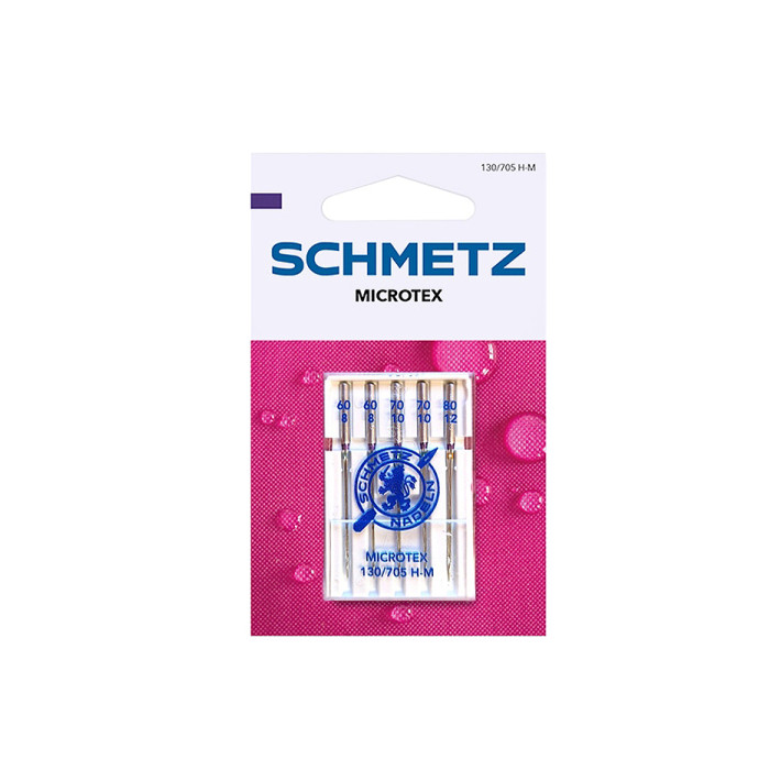 MICROTEX "130/705 H-M" SCHMETZ NEEDLES (ASSORTED SIZES, PACK OF 5)