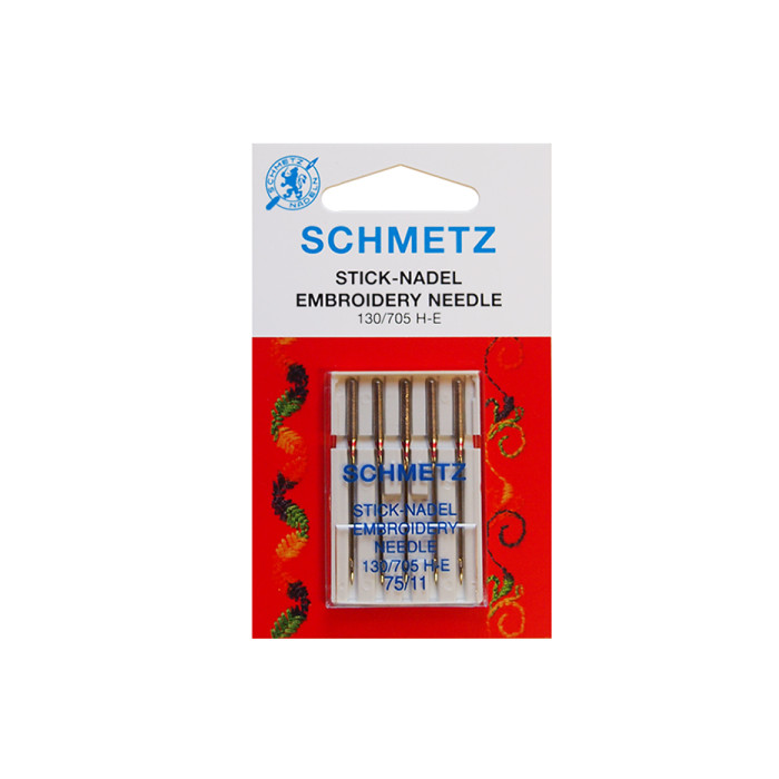 EMBROIDERY "130/705 H-E" SCHMETZ NEEDLES #75 (PACK OF 5)