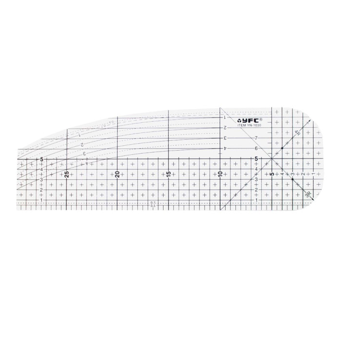 YN-1030 NON-SLIP IRON RULER (30x10cm)