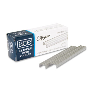 70001 ACE UNDULATED CHISEL POINT STAPLES (BOX OF 5000)