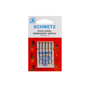 EMBROIDERY "130/705 H-E" SCHMETZ NEEDLES #75 (PACK OF 5)