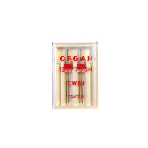 TWIN "130/705H" ORGAN NEEDLES #70/1.6 (PACK OF 2)